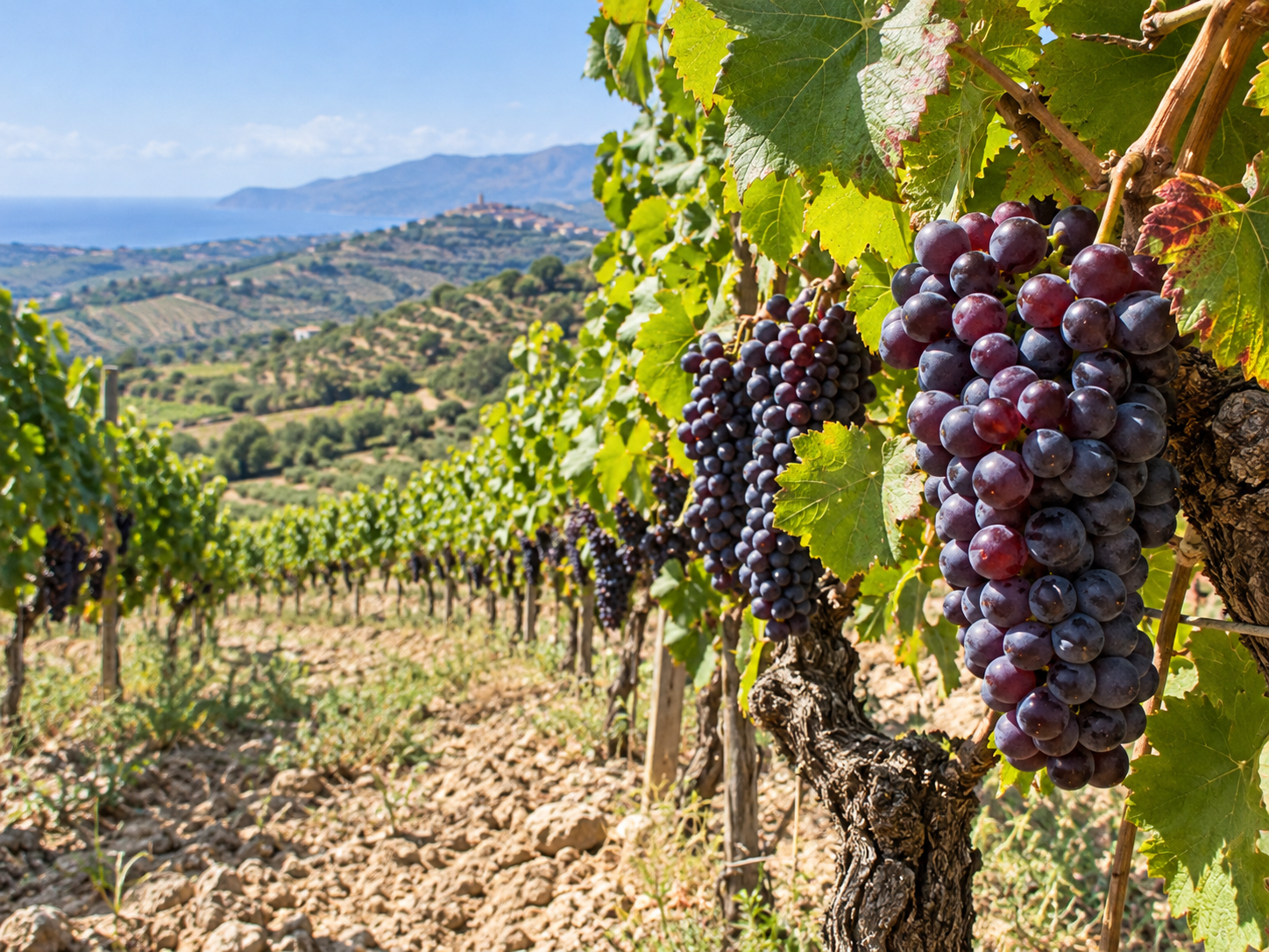 Vitigno Guardavalle nei vigneti di Bivongi