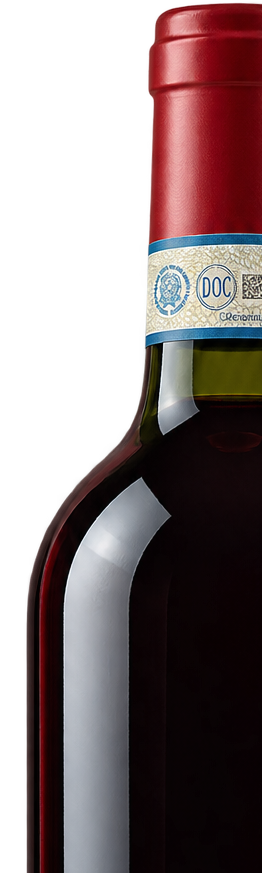 Dettaglio della bottiglia di Bivongi Rosso Novello