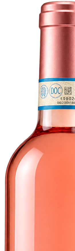 Dettaglio della bottiglia di Bivongi Rosato